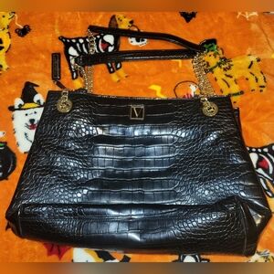 Victoria's Secret Faux Leather Shoulder Gold‎ Chain Strap Handbag
